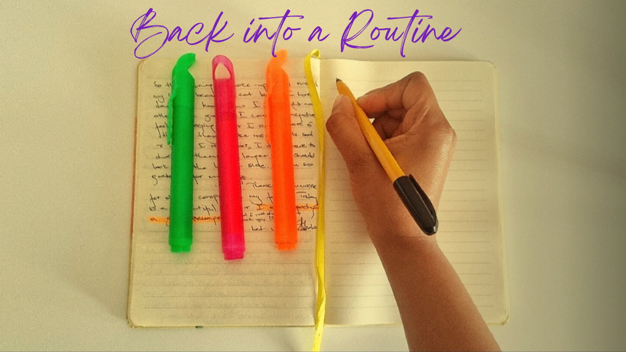 Digging Myself Out of a Slump: Getting Back into a Routine